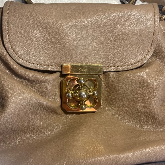 Beige Chloe Elsie Turn-Lock 2-Way Bag with COA - Picture 13 of 15